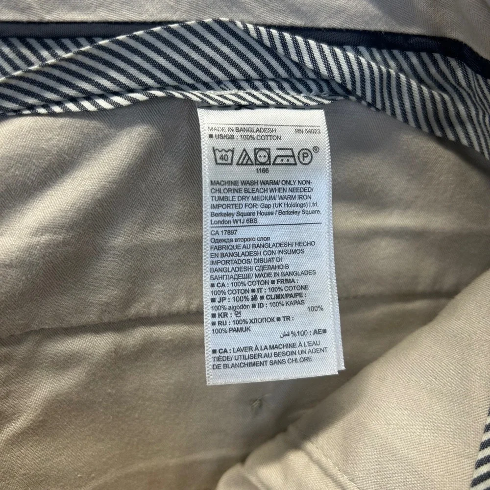 Banana Republic Aiden Chino Mens 31x32 Tan Khaki Slim Fit Cotton Pants 31 x 32